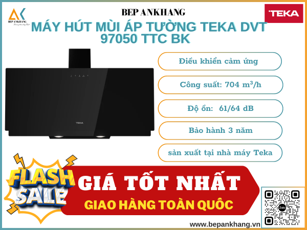 Máy hút mùi áp tường Teka DVT 97050 TTC BK  -  sản xuất tại nhà máy Teka